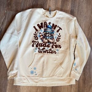 XXL I Want Made For Winter!‎ Crewneck, front pocket sweatshirt!